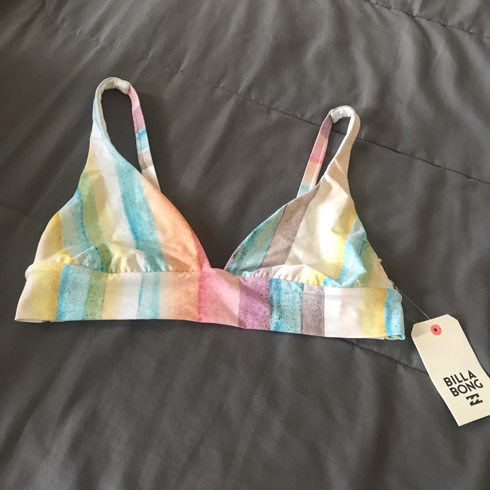 Striped Bikini Top Size L